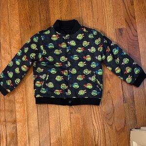 Kids  Andy and Evan x Ninja Turtles Reversible Bomber Jacket-5T